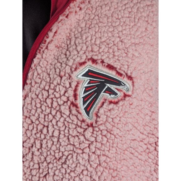 Atlanta Falcons Sherpa Sweater Quarter-Zip Pullover Jacket Size XXL NFL Women's - Picture 2 of 8